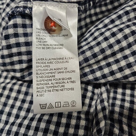 Anthropologie Pilcro The Bo Plaid Relaxed Top Blouse Shirt Size M/L - Picture 10 of 16